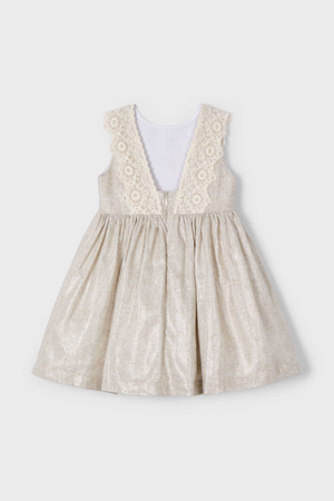 MAYORAL 03910-31 KREM Keten Elbise 