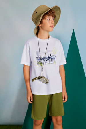 MAYORAL 06683-27 BEYAZ-YESIL ORGU SET 10/16