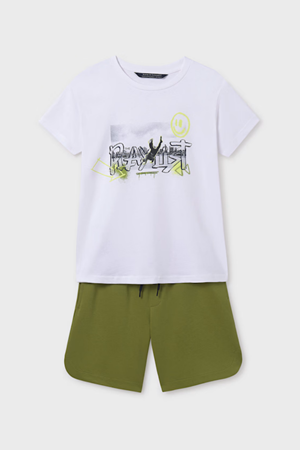 MAYORAL 06683-27 BEYAZ-YESIL ORGU SET 10/16