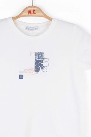 NK KIDS 38399 BUILDING T-SHIRT 8/14 EKRU
