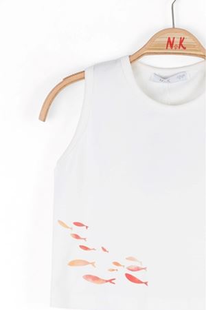 NK KIDS 38524 FISH CROP 4/8 EKRU CORAL