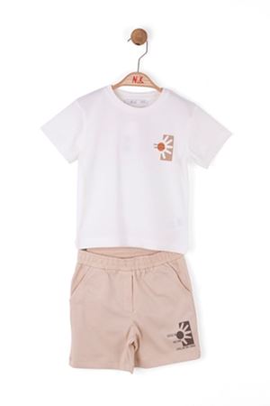 NK KIDS 28600 SUN TAKIM 1/4 EKRU-VİZON