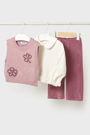 MAYORAL 2596-49-PEMBE SORT SET  1/3 YAŞ