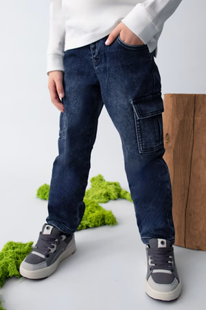 MAYORAL 04563-22 LACIVERT  PANTOLON DENIM 4/9yaş  