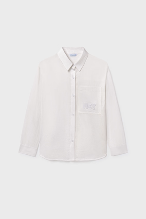 MAYORAL 07197-59 KREM KIZ GÖMLEK 10/16