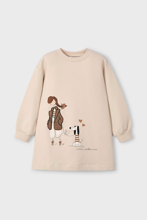 MAYORAL 04929-68 BEJ ELBİSE 4/9YAŞ