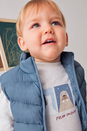 MAYORAL 02649-19 BEYAZ-MAVI PANTOLON YELEK SET 