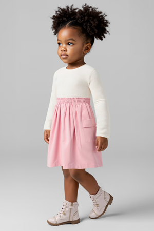 MAYORAL 04930-61 PEMBE ELBISE 4/9