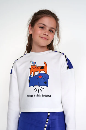 SHESHE Mavi Kapitone Etek Bluz Takım