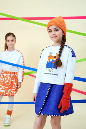 SHESHE Mavi Kapitone Etek Bluz Takım