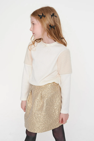 SHESHE Kürk Detaylı Etek Bluz Takım