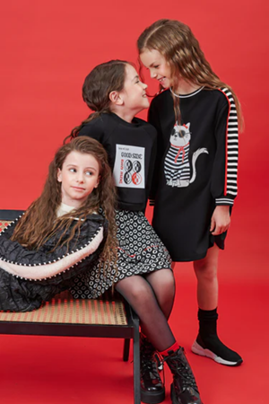 SHESHE DSL0460 Kedi Desenli Elbise