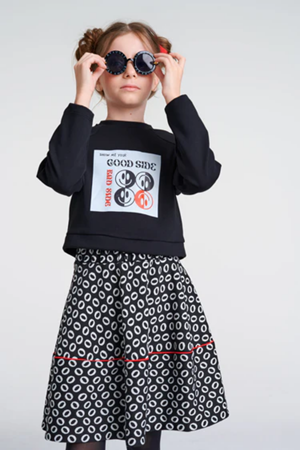 SHESHE BLL0052 Siyah Beyaz Etek Bluz Takım