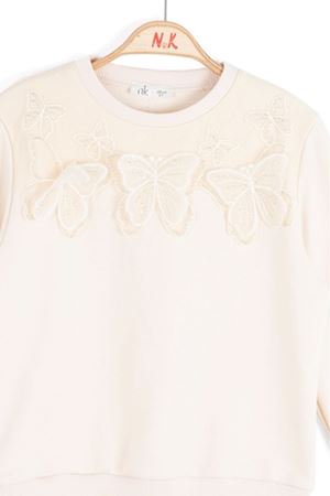 NK Kids 39511 KELEBEK İŞLEMELİ SWEAT 4/8 EKRU