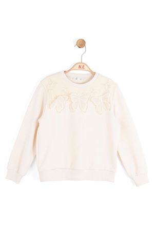 NK Kids 39511 KELEBEK İŞLEMELİ SWEAT 4/8 EKRU