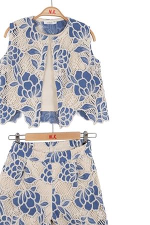 NK Kids 11306 FİLE TAKIM 8/14 Krem-Mavi 