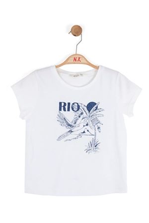 NK Kids 31310 RIO T-SHIRT 8/14 Beyaz-Lacivert