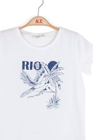 NK Kids 31310 RIO T-SHIRT 8/14 Beyaz-Lacivert