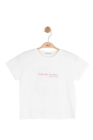 NK Kids 31311 ROYAL T-SHIRT 8/14 Ekru-Fuşya