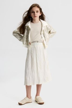 NK Kids 31340 PUL PAYETLİ CEKET 8/14 Krem