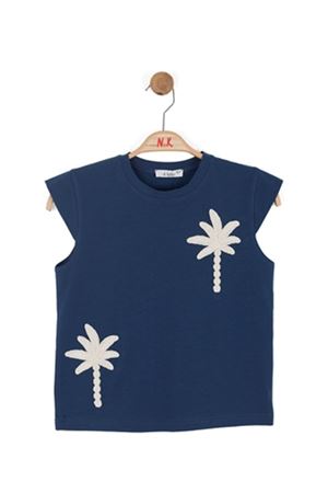 NK Kids 31395 PALMİYE NAKIŞLI T-SHİRT 8/14 Lacivert