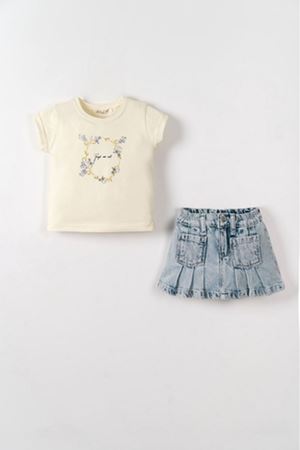 NK Kids 31614 SARMAŞIK T-SHIRT 1/4 Krem