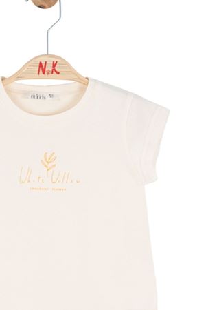 NK Kids 31619 FRAGRANT T-SHIRT 1/4 Krem/sarı