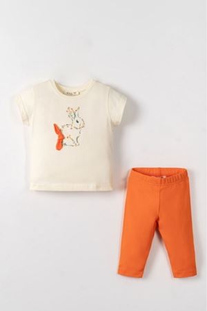NK Kids 31627 RABBIT T-SHIRT 1/4krem