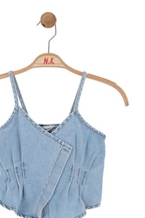 NK Kids 31700 ÖNÜ DÜĞMELİ CROP 8/14 Açık Mavi