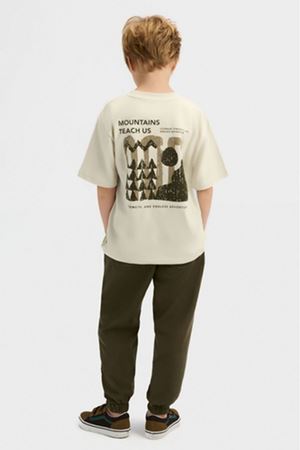 NK Kids 41301 MOUNT T-SHIRT 8/14 KREM-HAKİ