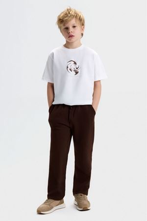NK Kids 41306 CIRCLE TSH. 8/14 Ekru/kahve