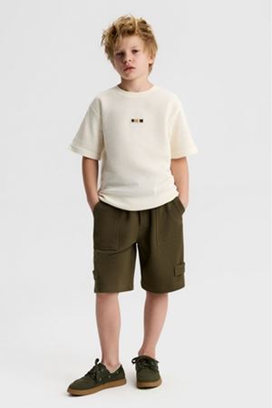 NK Kids 41309 ROSS T-SHIRT 8/14 Krem/haki