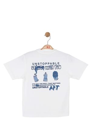 NK Kids 41529 START T-SHIRT 4/8 Ekru-mavi