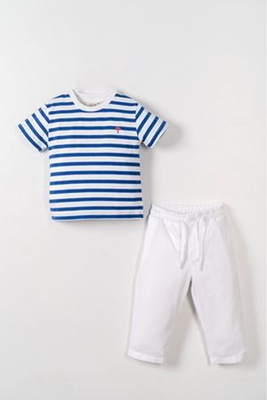 NK Kids 41603 ÇİZGİLİ T-SHIRT 1/4 Sax