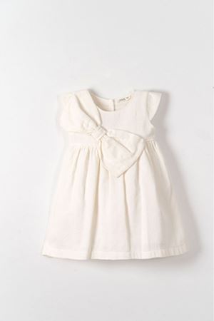 NK Kids 71601 FİYONKLU ELBİSE 1/4 EKRU