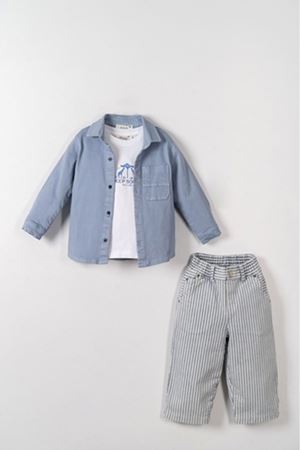 NK Kids 41631 OCEAN GÖMLEK 1/4 Mavi