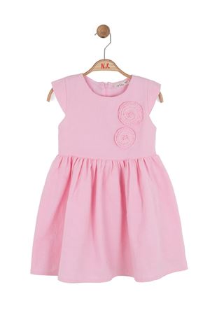 NK Kids 71513-CANDY ELBİSE 4/8 PEMBE