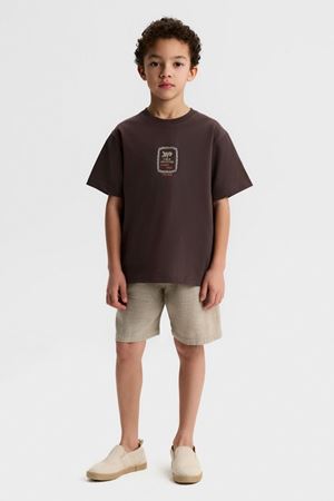 NK Kids41530-SUMMER PALM T-SHIRT 4/8 KAHVE