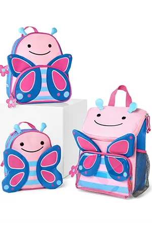 Skip Hop Mavi Kelebek Emniyet Kemerli Çocuk Sırt Çantası