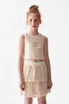 NK KIDS 34480-KREM BÜZGÜ DANTEL CROP 8/14