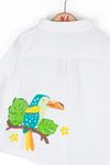 NK KIDS 36604-PARROT GÖMLEK 1/4 BEYAZ 