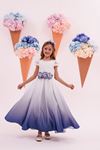 PAMİNA 35185PR 8/14 AGE  MAVİ/BLUE ELBİSE
