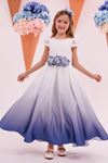 PAMİNA 35185PR 8/14 AGE  MAVİ/BLUE ELBİSE
