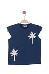 NK Kids 31395 PALMİYE NAKIŞLI T-SHİRT 8/14 Lacivert