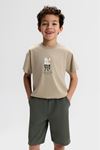 NK Kids 41515-RIVER T-SHIRT 4/8 VİZON
